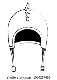classic motorcyclist helmet with thorns