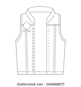 classic motorcyclist jacket icon