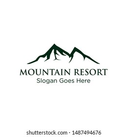 Classic Mountain Logo Design Template 