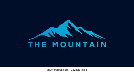montaña clásica para logotipo, ilustración vectorial