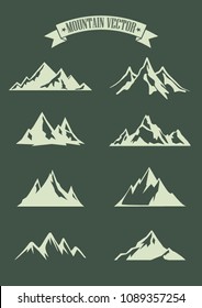 Classic mountain vector illustration, vintage style two tone design, great for logo basic, or even tees !