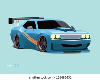 Classic Muscle Car Vector