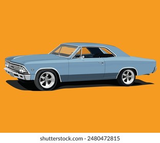 Classic muscle car Vector Illustration