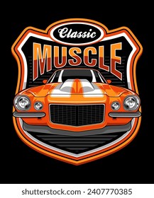 Classic Muscle Vintage Vector Illustration