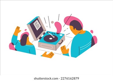 Classic Music Box Vector Illustration