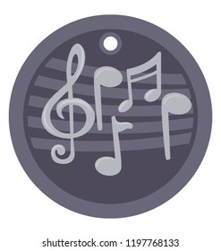 Classic music medal icon design
