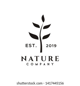 Classic Nature logo design flat style