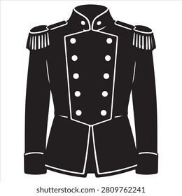 Classic naval officer double-breasted jacket with epaulettes