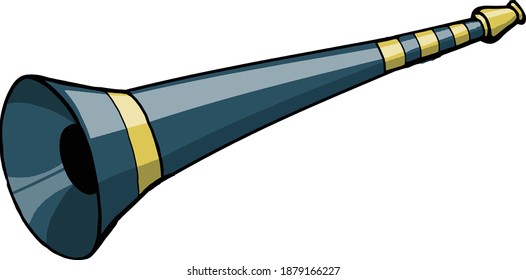A classic New Year horn noise maker in gold and turquoise. 