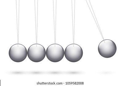 Newtons Cradle Stock Vector (Royalty Free) 120801391 | Shutterstock