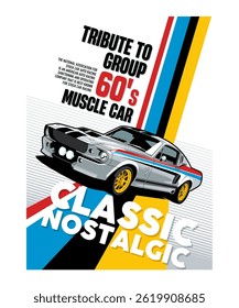 Classic Nostalgic Muscle Car Design