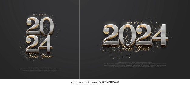 Classic Number 2024. To celebrate the new year. Luxury and elegant vector design. Premium vector design for posters, banners, calendar and greetings.