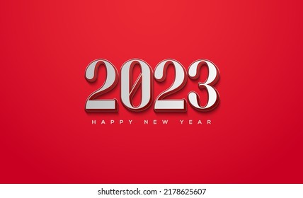 Classic number for greeting new year 2023