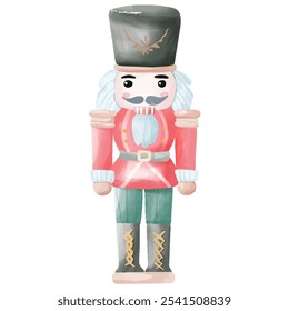 Classic Nutcracker Soldier Christmas Illustration