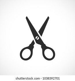 Classic office scissors vector icon isolated on white background