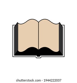 Classic old book icon design template vector