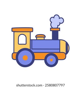 Classic old fashioned steam train toy with a vintage style