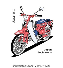 classic old motorbike (japanese translation: 
 Japanese technology)