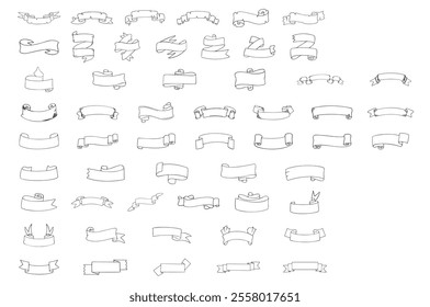 classic old ribbon doodle drawing