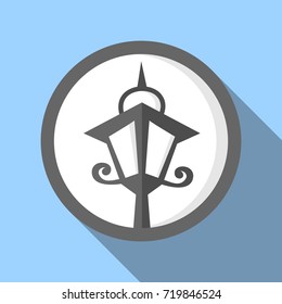 Classic Old Street Lamp Logo Design Template