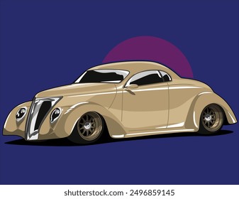 classic and oldschool cars in vectorize