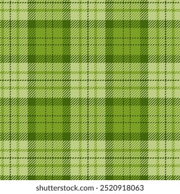Classic olive green plaid seamless pattern vector. Background graphic tartan fashion design use for print, texture, cloth, fabric, flannel.