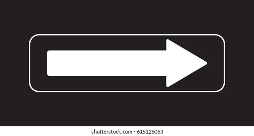 A classic one way sign in vector format over a basic black background.