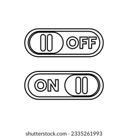 Classic On-Off Switch Icon Vector: Illustrative Logo Template in Trendy Style outline. Versatile and Suitable for Various Purposes.