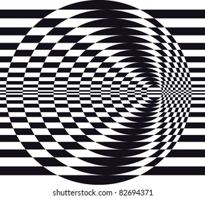 Classic optical illusion. Impossible geometrical figure