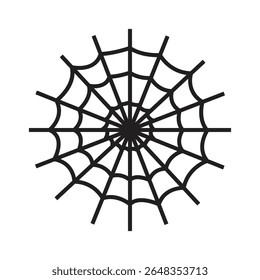 Classic Orb Weaver Spider Web Vector