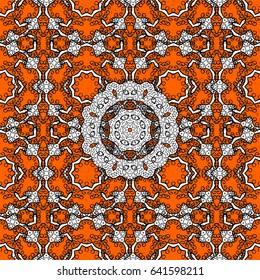 Classic oriental background. Damask ornament. Traditional vector and white pattern.