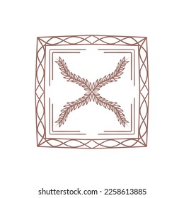 classic ornament cube shape motif