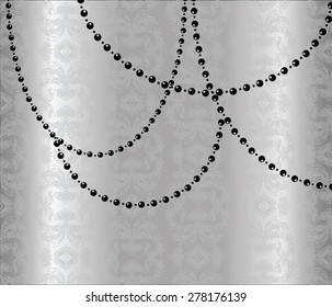 Classic ornament damask style wall decorated for design. Walls. Vector