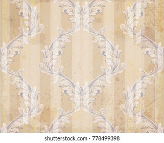 Classic ornament decor background texture. Vector vintage grunge backgrounds