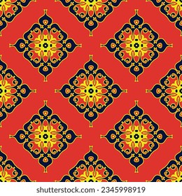 Classic ornament. Decorative seamless pattern with swirls for designer wallpaper, trendy print, trendy decor, home textile, retro decor. Vector.