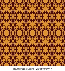 Classic ornament. Decorative seamless pattern with swirls for designer wallpaper, trendy print, trendy decor, home textile, retro decor. Vector.