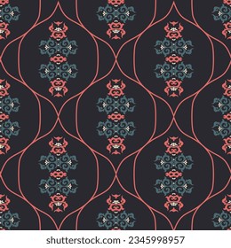 Ornamento clásico. Decoración impecable con remolinos para el papel pintado de diseño, impresión a la moda, decoración de moda, textil casero, decoración retro. Vector.