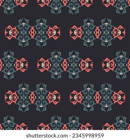 Klassisches Ornament. Dekoratives, nahtloses Muster mit wirbelnden Wänden für Designer-Tapeten, trendigen Druck, trendige Dekoration, Heimtextilien, Retro-Dekoration. Vektorgrafik.