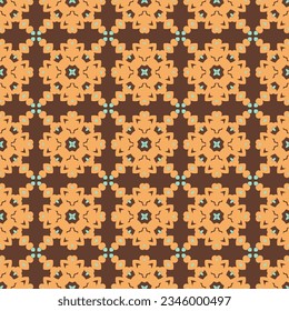 Classic ornament. Decorative seamless pattern with arabesque for designer wallpaper, trendy print, trendy decor, home textile, retro decor. Vector.