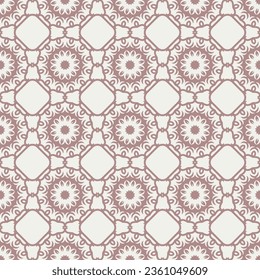 Classic ornament. Decorative seamless pattern with arabesque for designer wallpaper, trendy print, trendy decor, home textile, retro decor. Vector.	