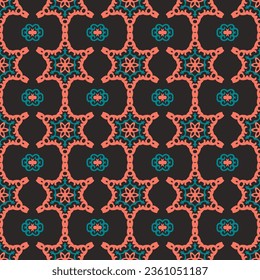 Classic ornament. Decorative seamless pattern with arabesque for designer wallpaper, trendy print, trendy decor, home textile, retro decor. Vector.	