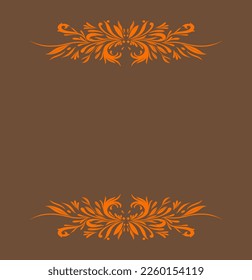 diseño de batik de elemento de marco de ornamento clásico