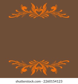 classic ornament frame element batik design