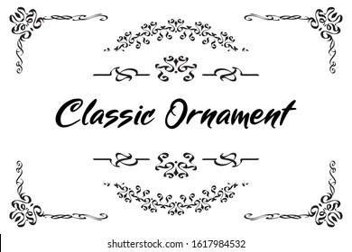 Classic Ornament Frame Vintage Border Art Deco