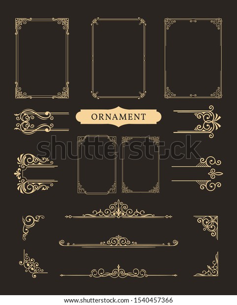 Classic\
ornament frame, Vintage border\
illustration