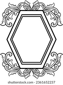 Classic Ornament Frame For Wedding