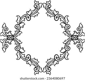 Classic Ornament Frame for Wedding 