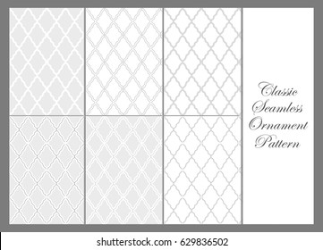 Classic Ornament Seamless Pattern Set