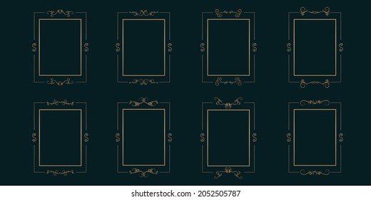 Classic ornamental decorative frames floral design