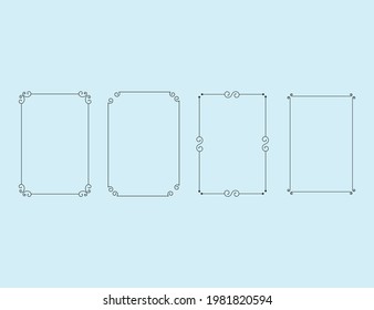 Classic ornamental decorative frames set of eight vector